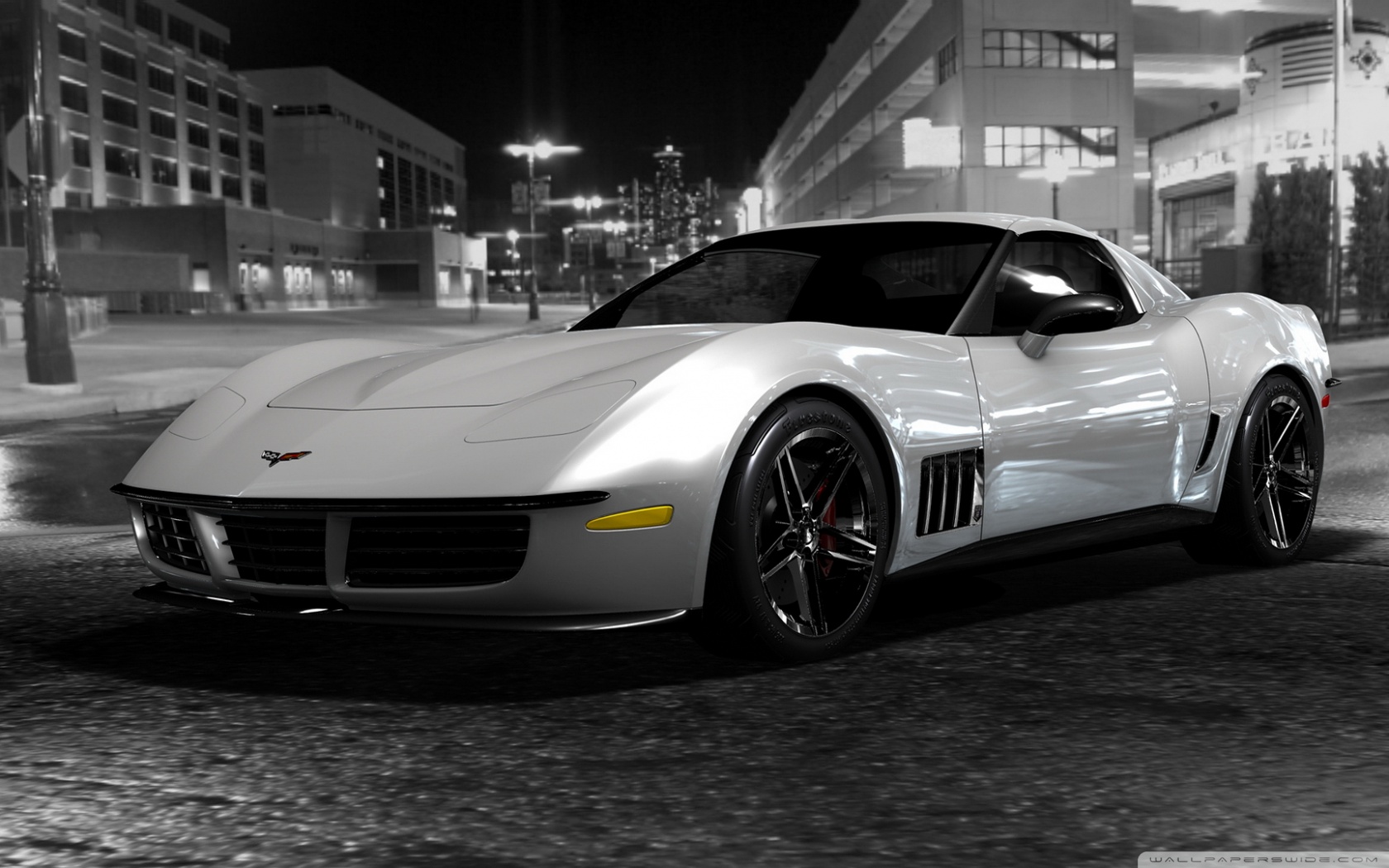 White Corvette Wallpapers