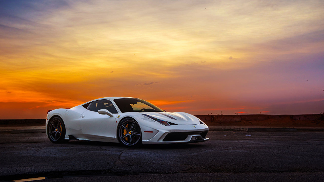 White Ferrari Car Wallpapers