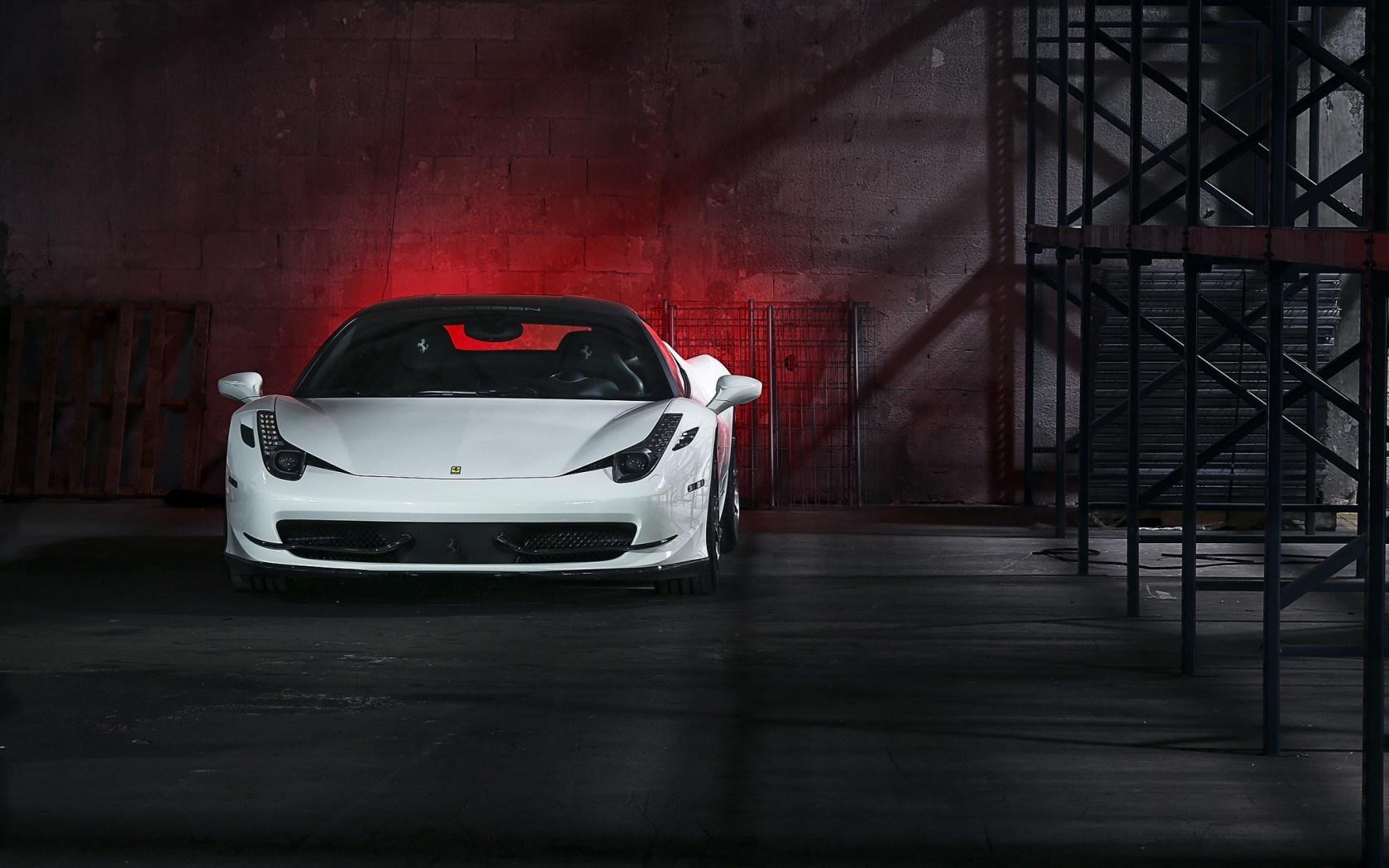 White Ferrari Wallpapers