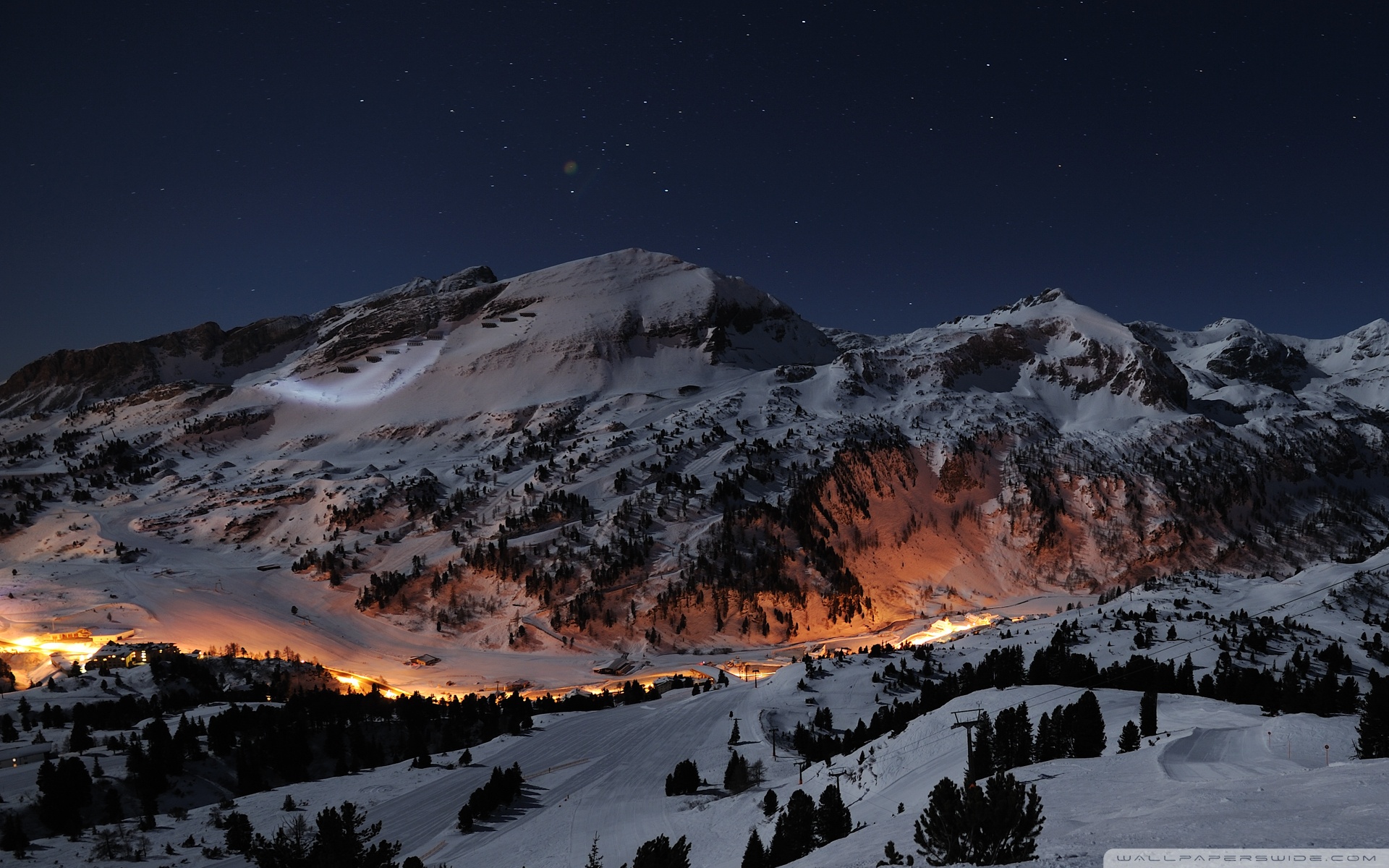 Widescreen Winter Night Wallpapers