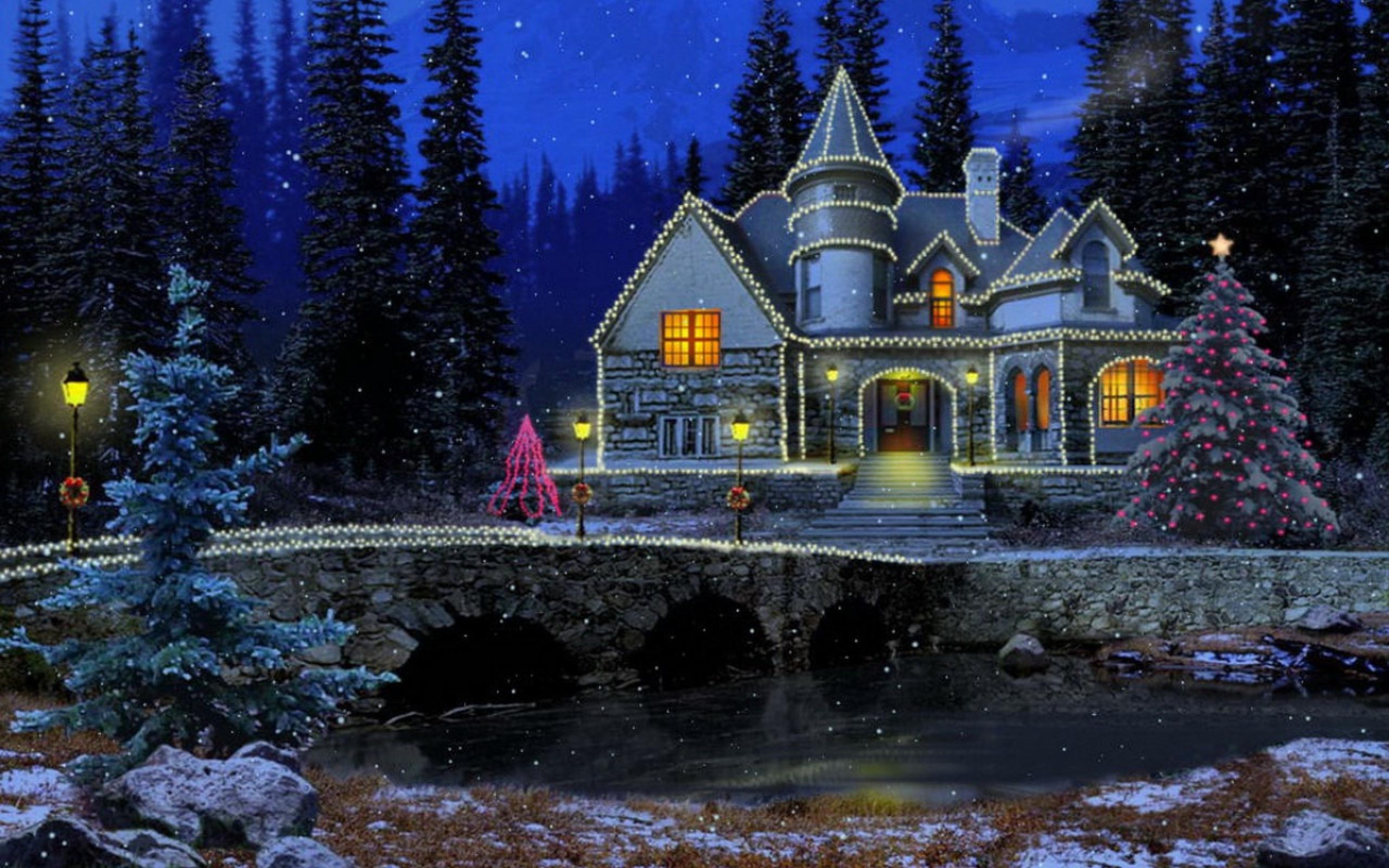 Widescreen Winter Night Wallpapers