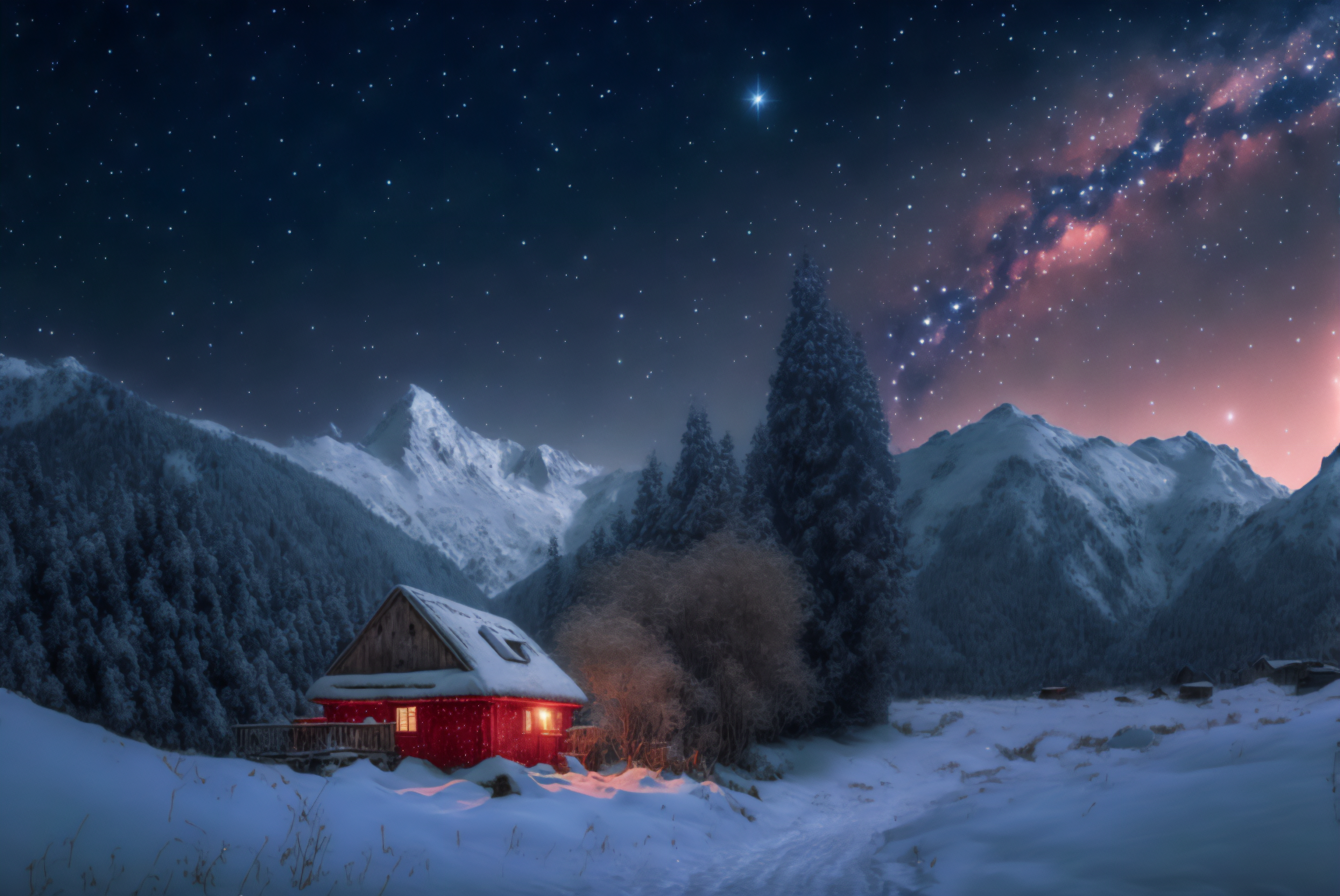 Winter Cottage Wallpapers