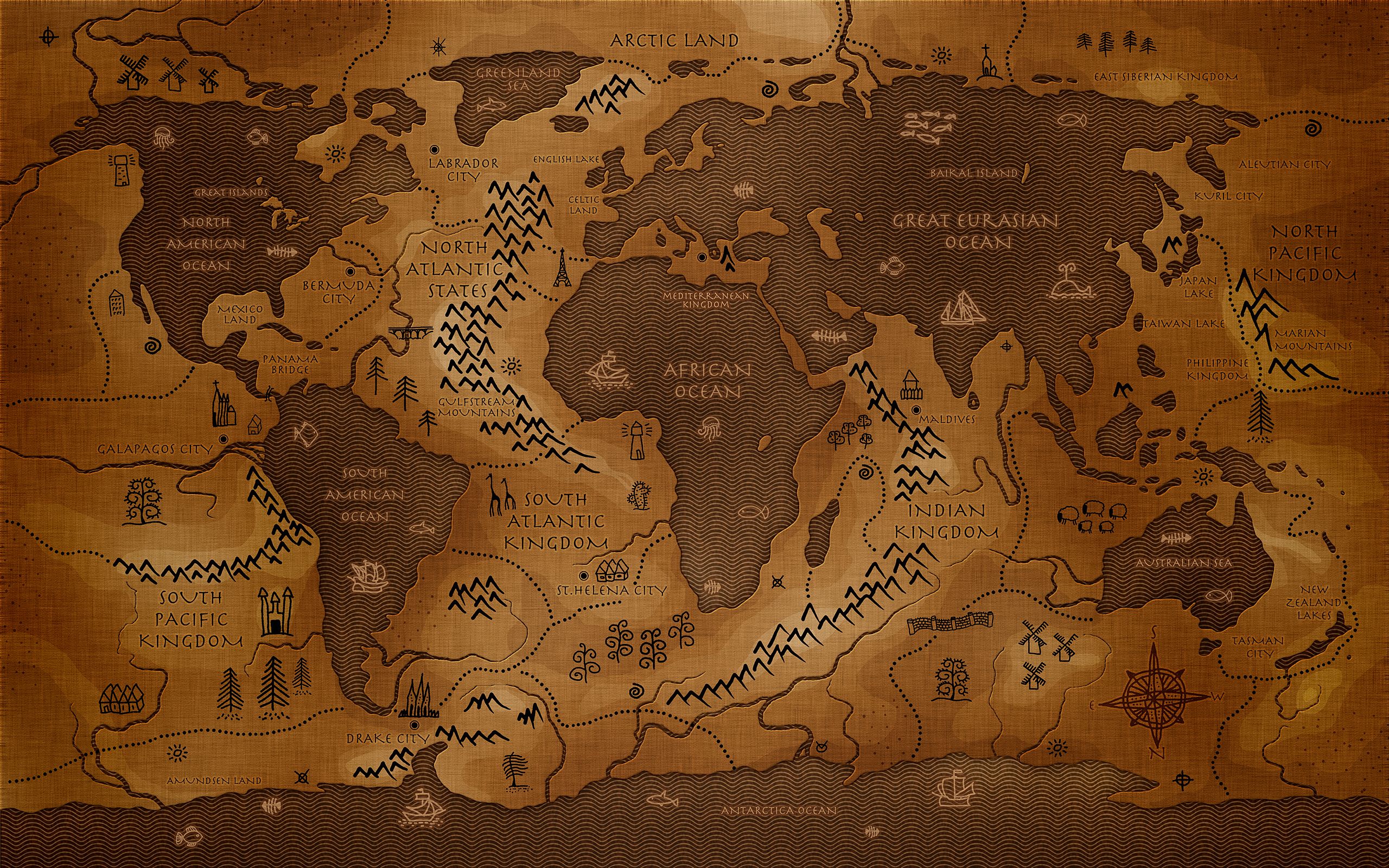 World Map Screensaver Wallpapers