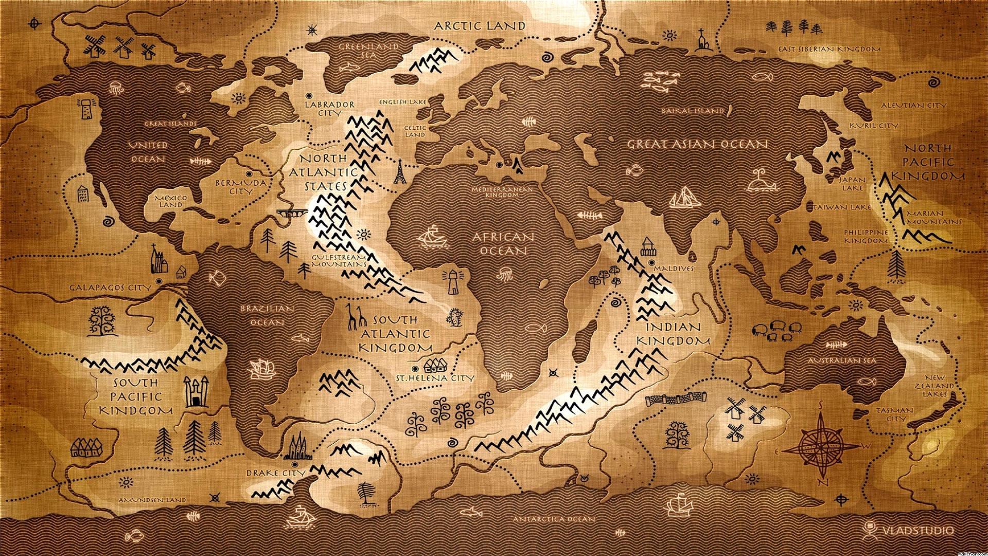 World Map Screensaver Wallpapers