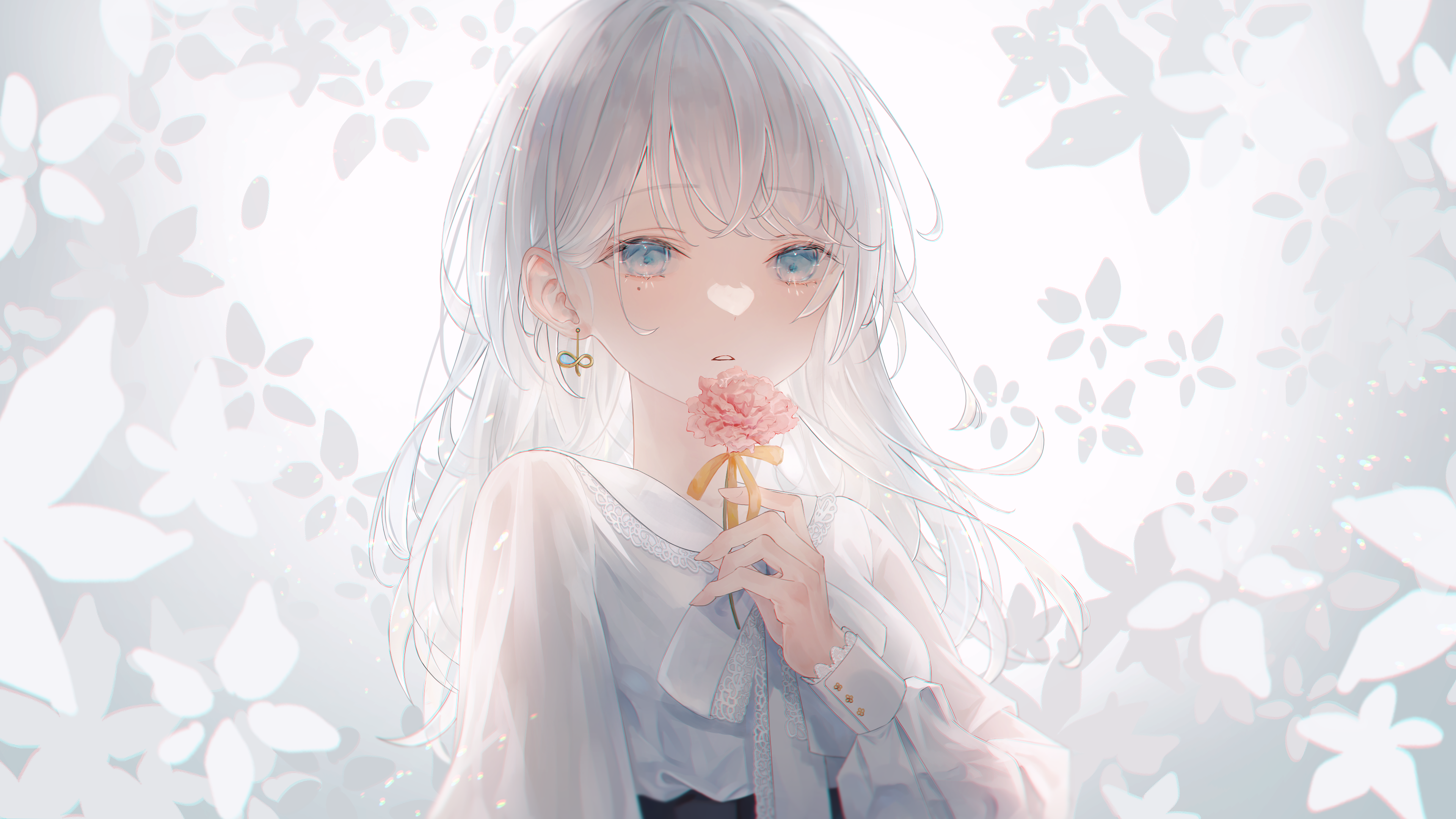 Anime Girl With White Background