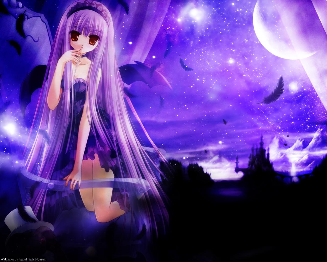 Anime Purple Background