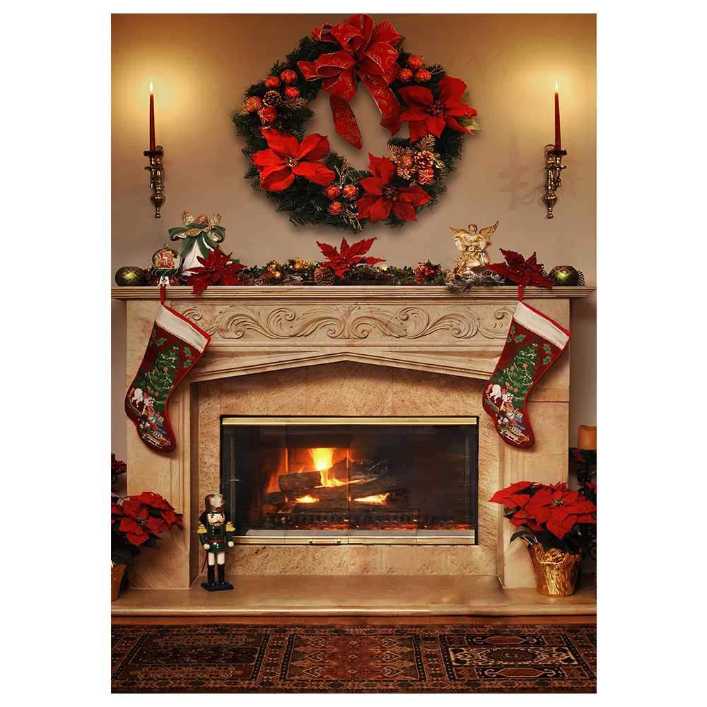 Christmas Fireplace Background