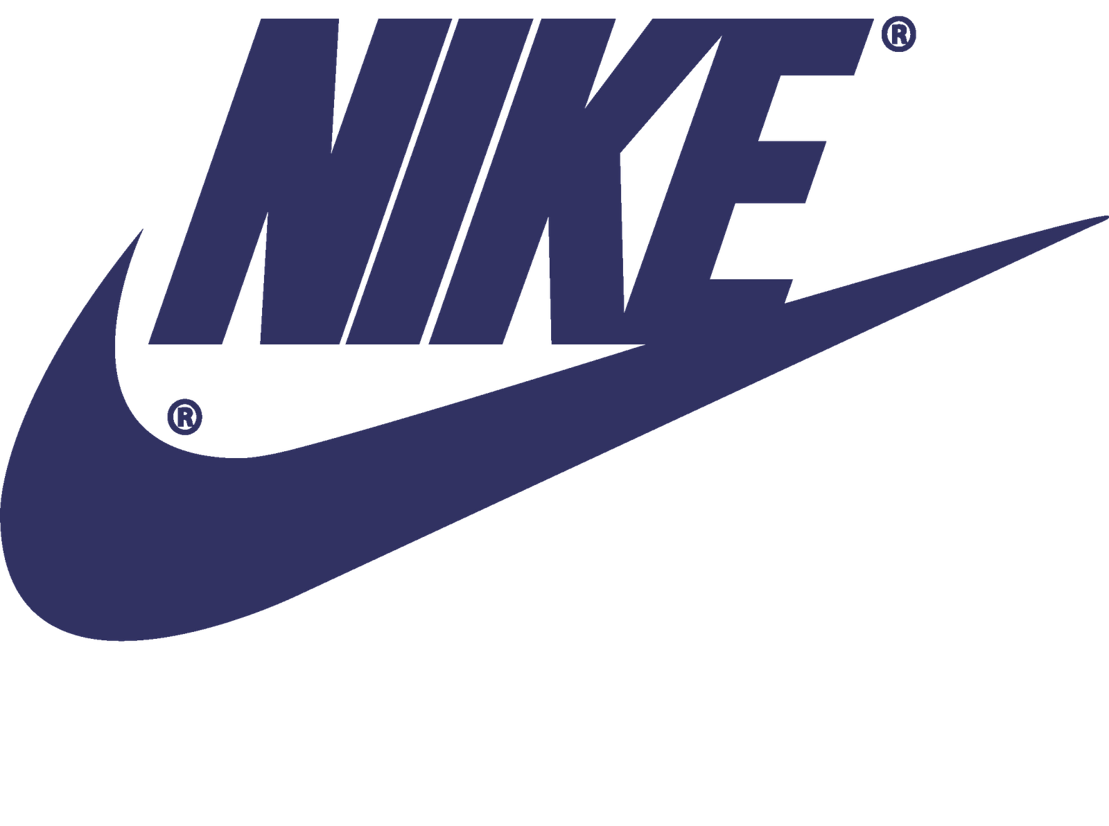 Nike Logo In Blue Background