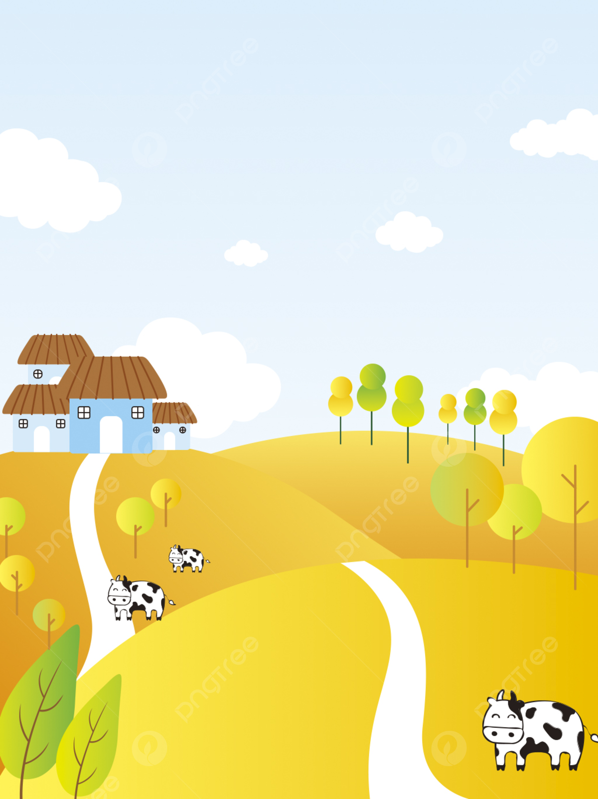 Cartoon Farm Background