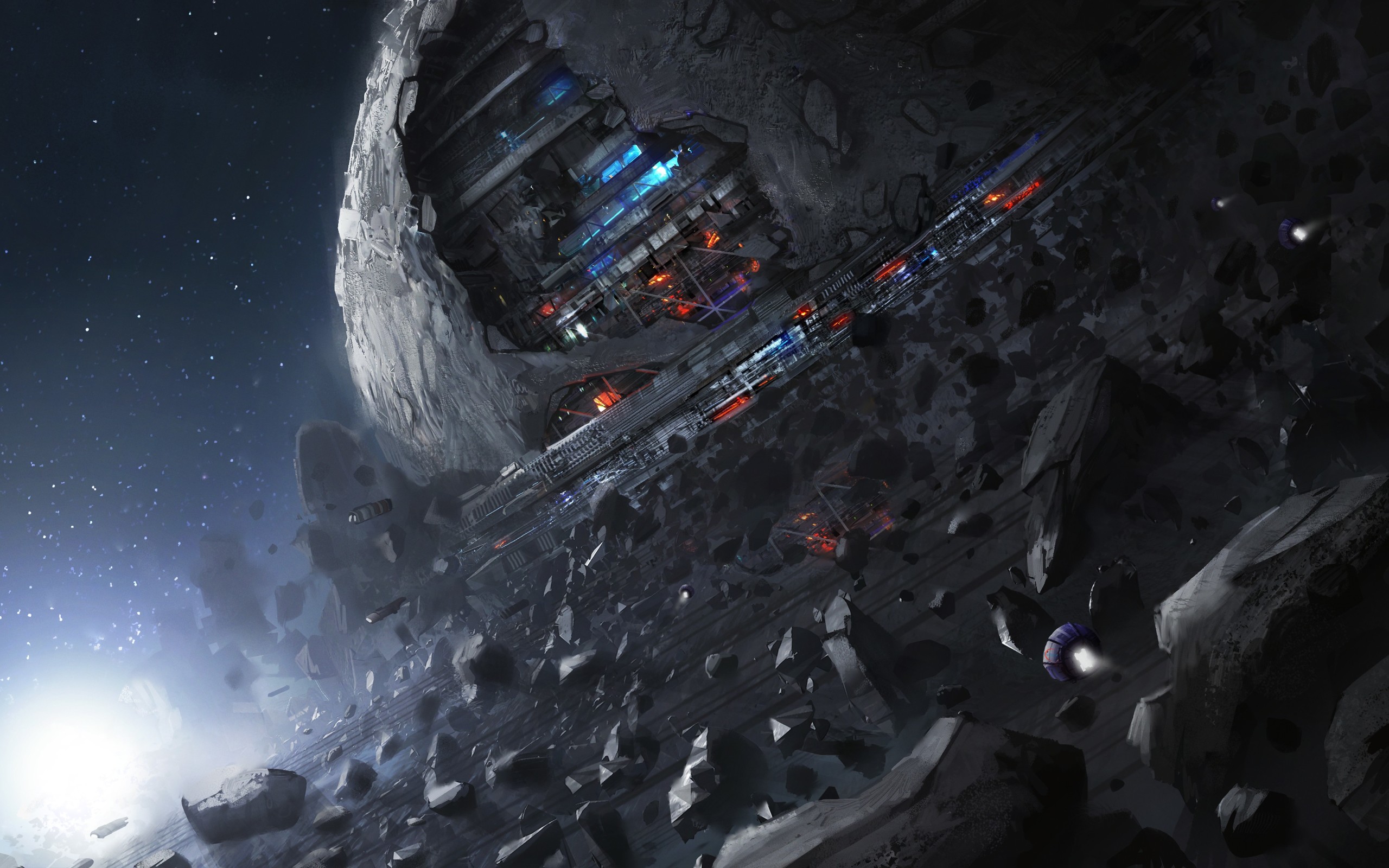 Asteroid Field Background