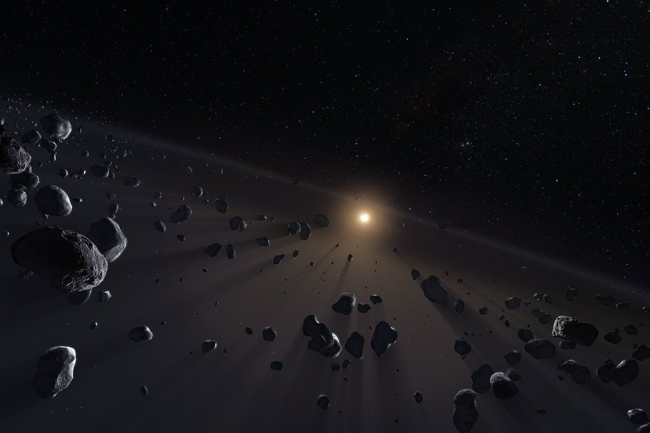 Asteroid Field Background