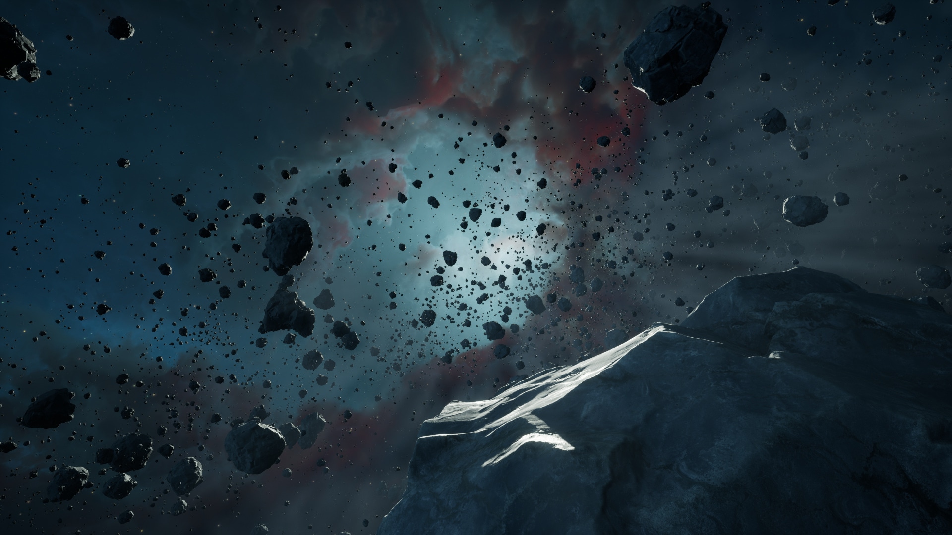 Asteroid Field Background