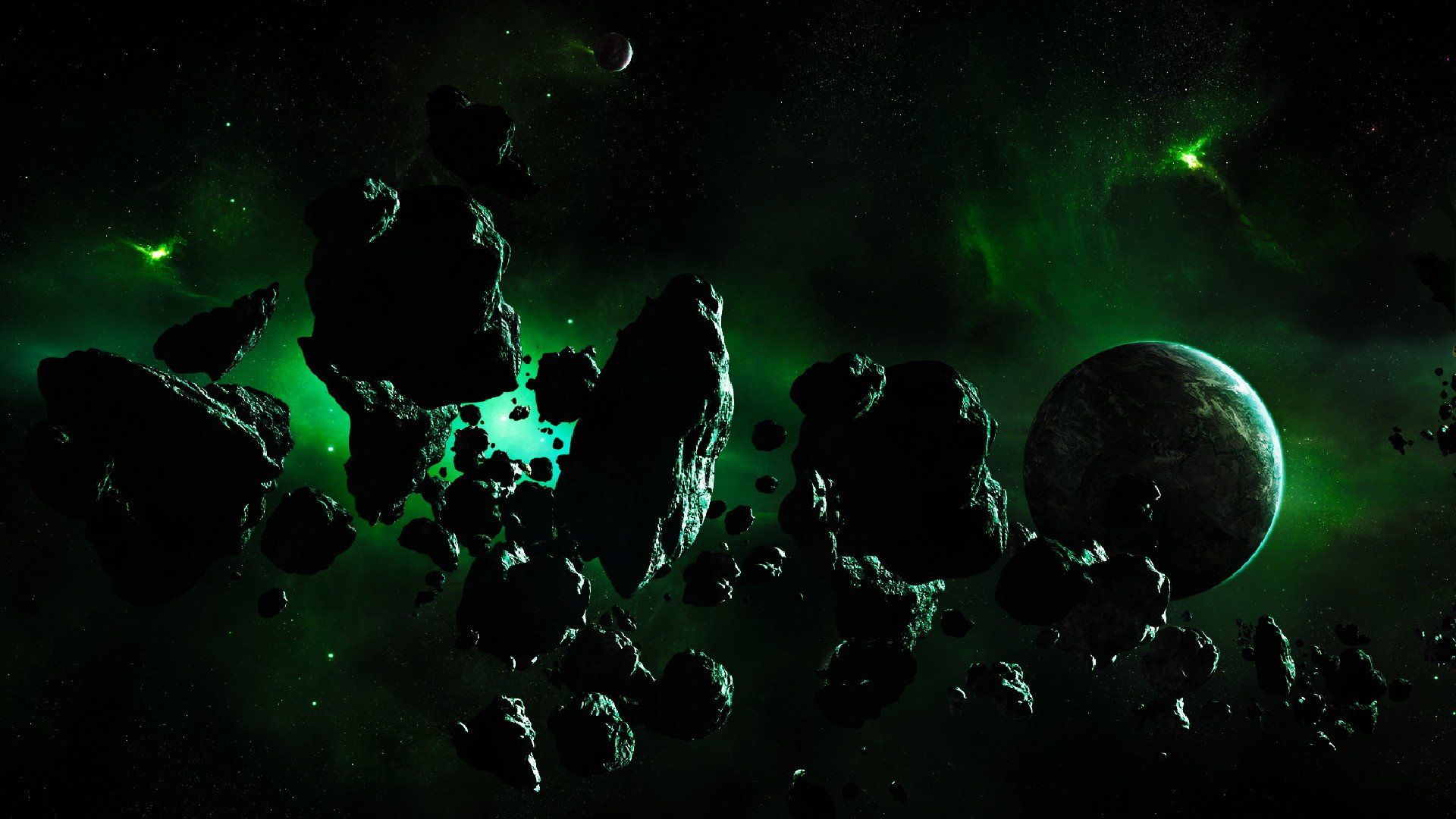 Asteroid Field Background