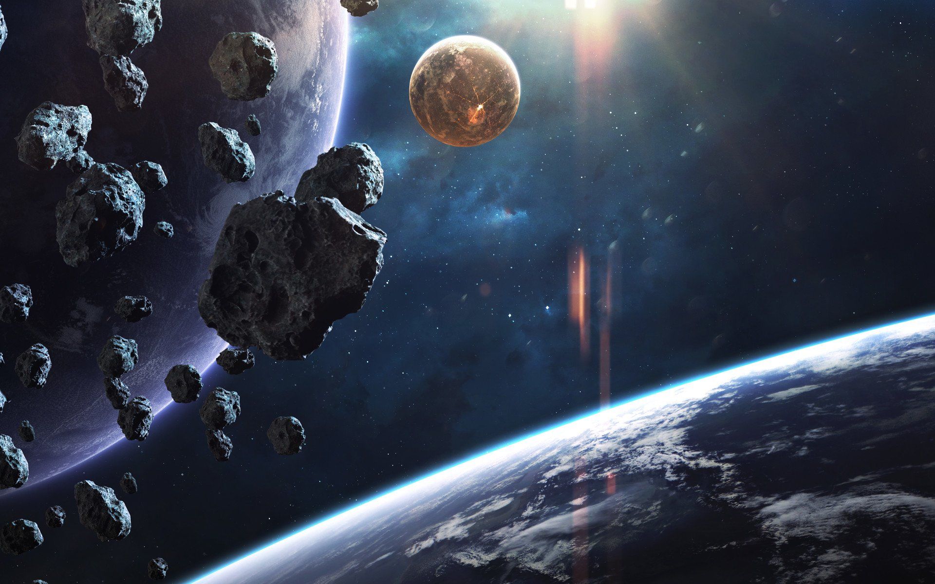 Asteroid Field Background