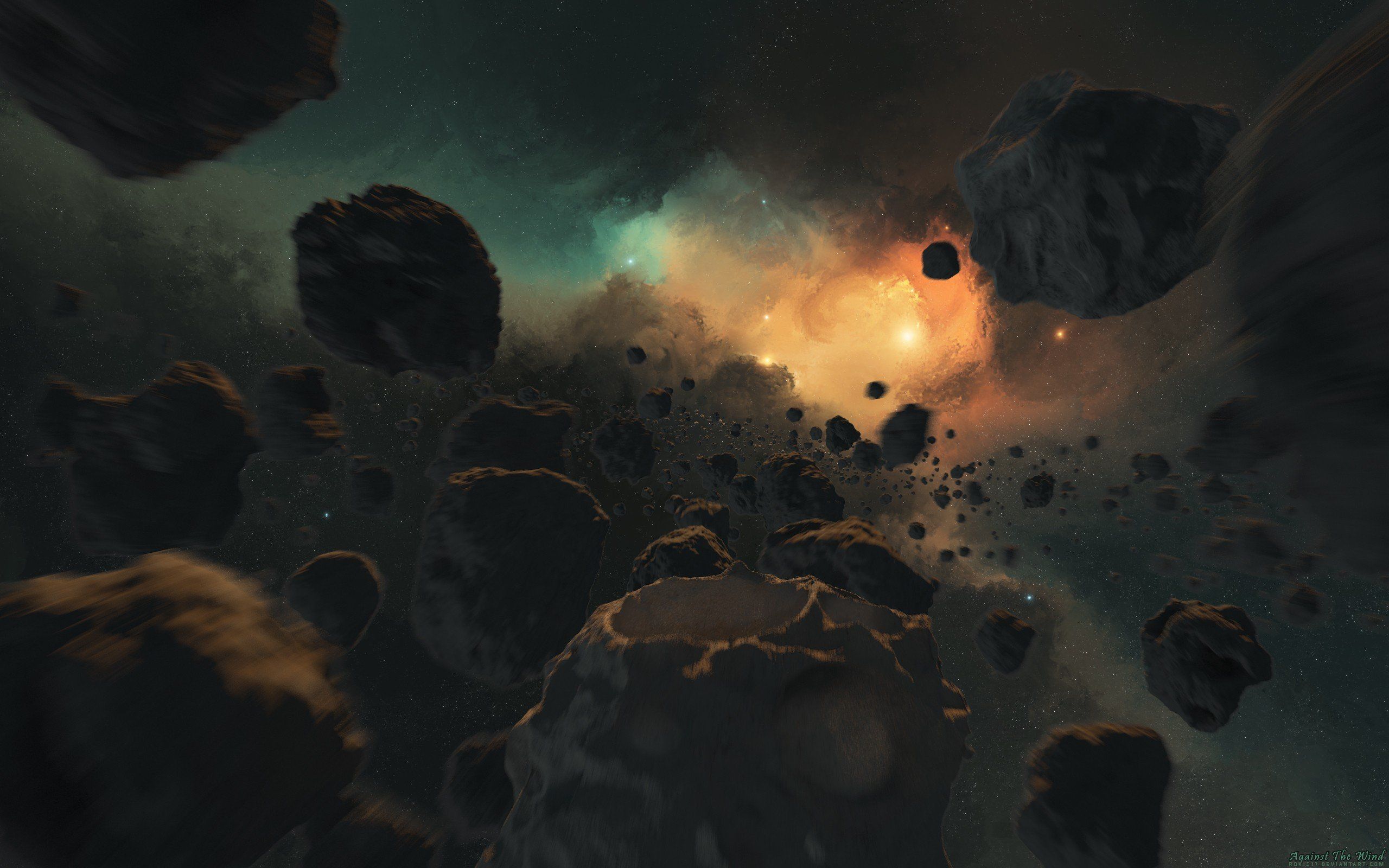 Asteroid Field Background