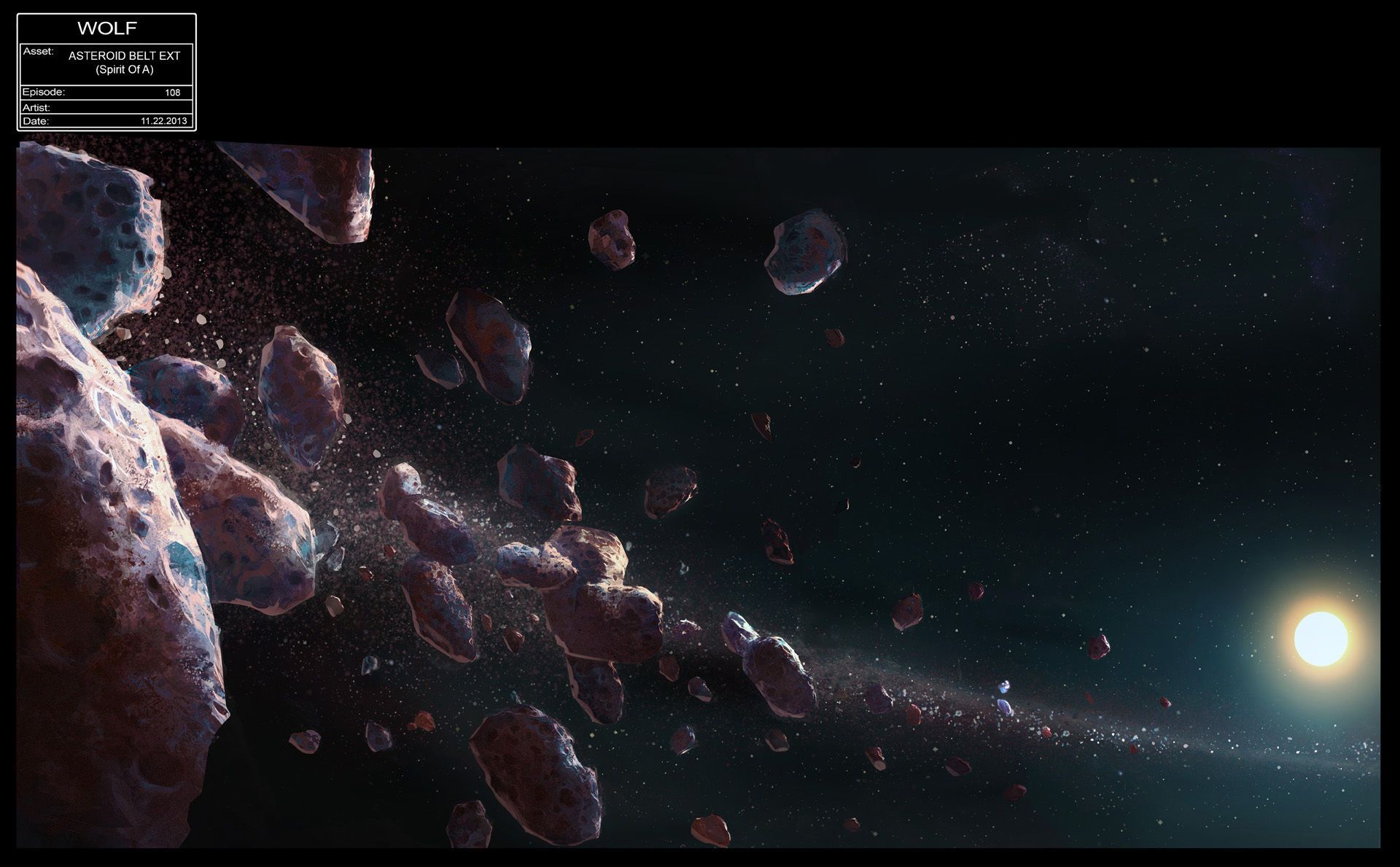 Asteroid Field Background