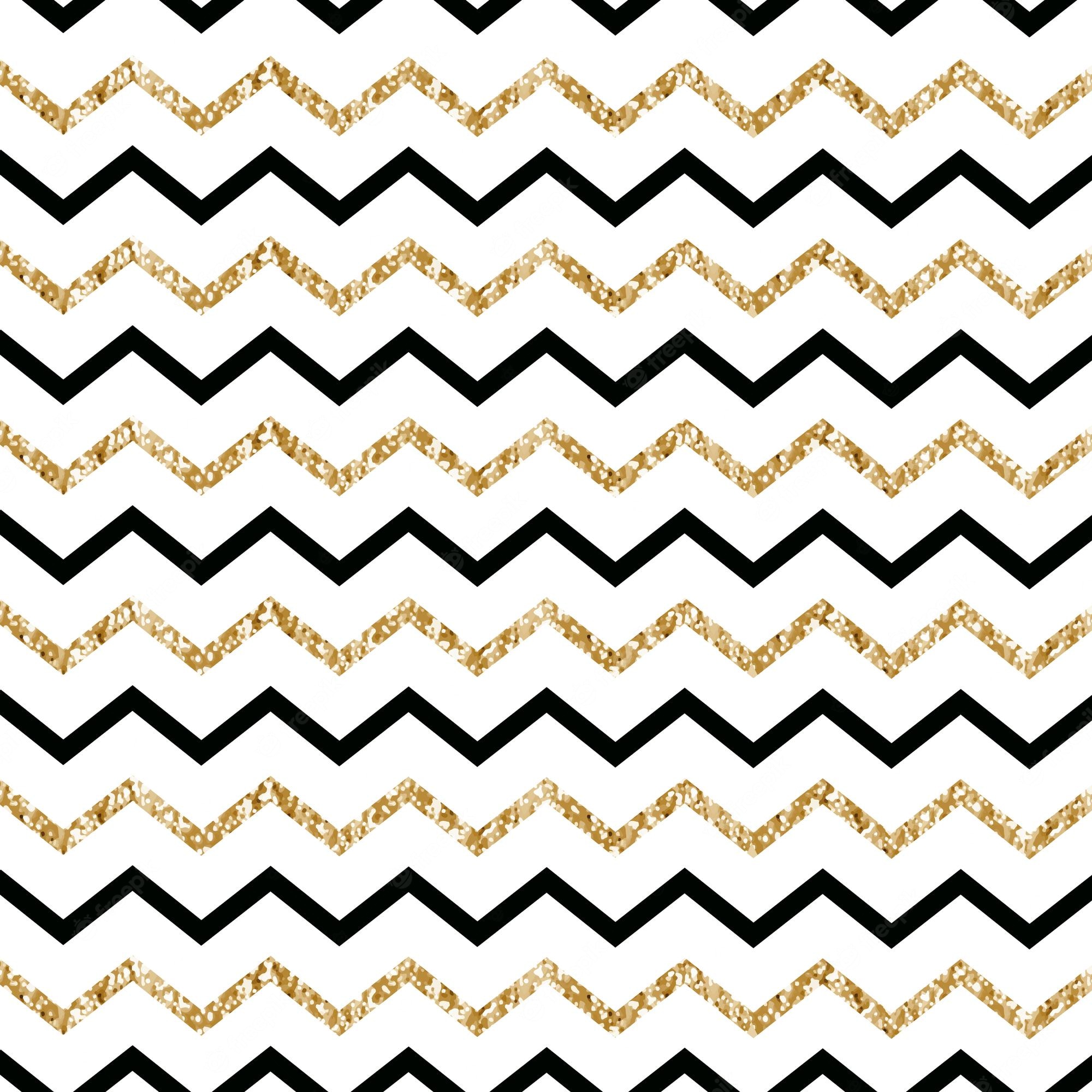 Black And Gold Glitter Chevron Background