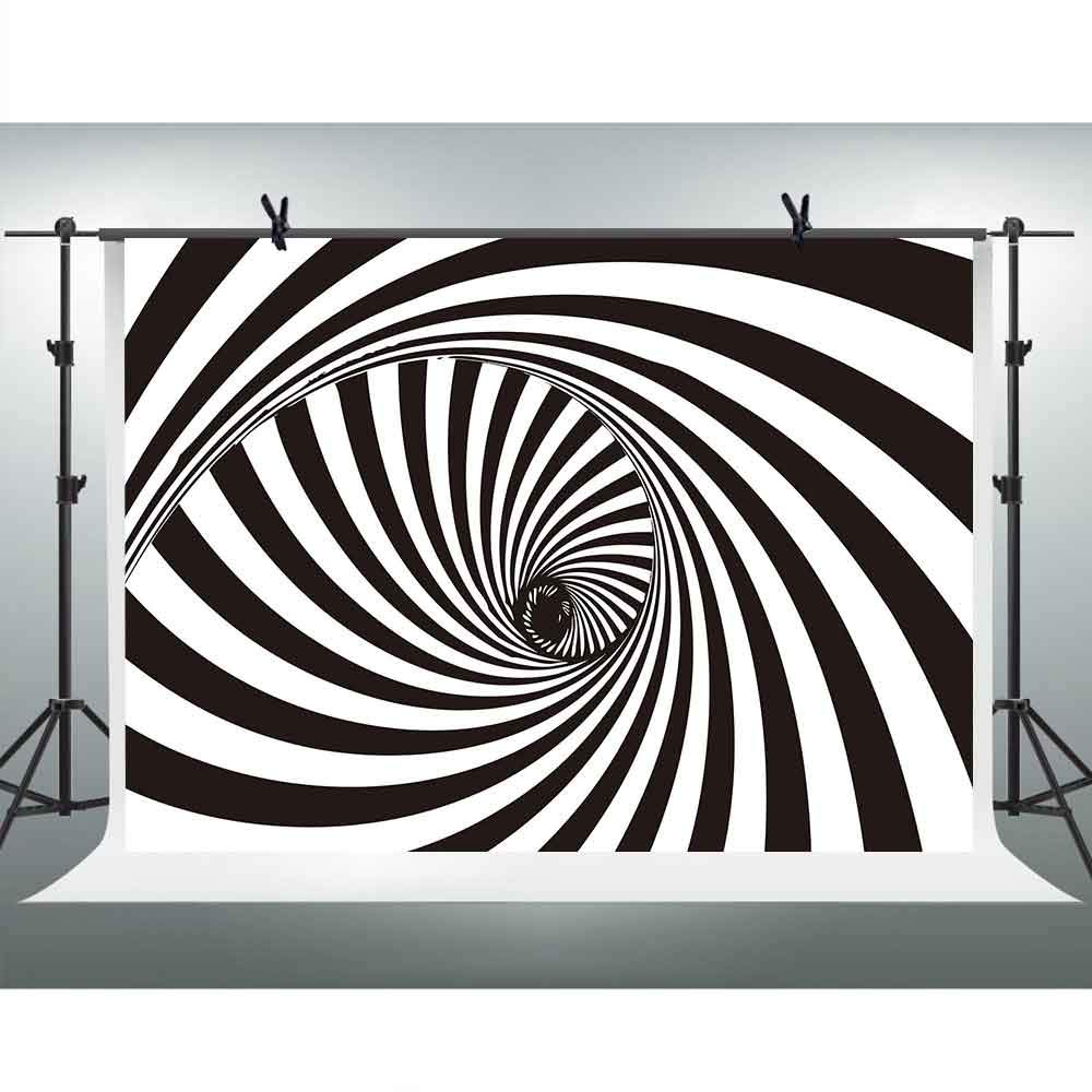 Black And White Spiral Background