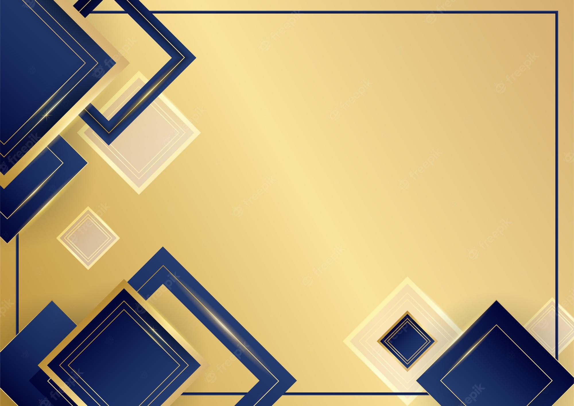 Blue And Gold Abstract Background