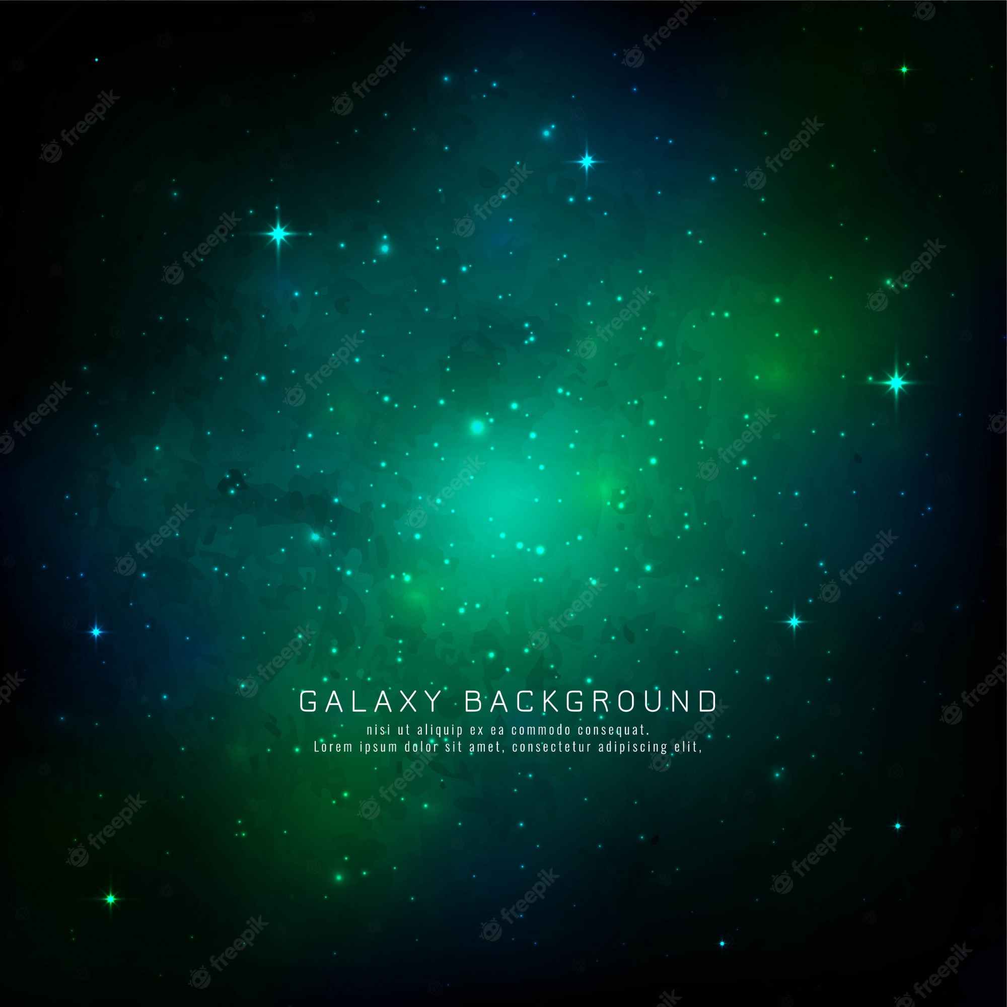 Blue And Green Galaxy Background