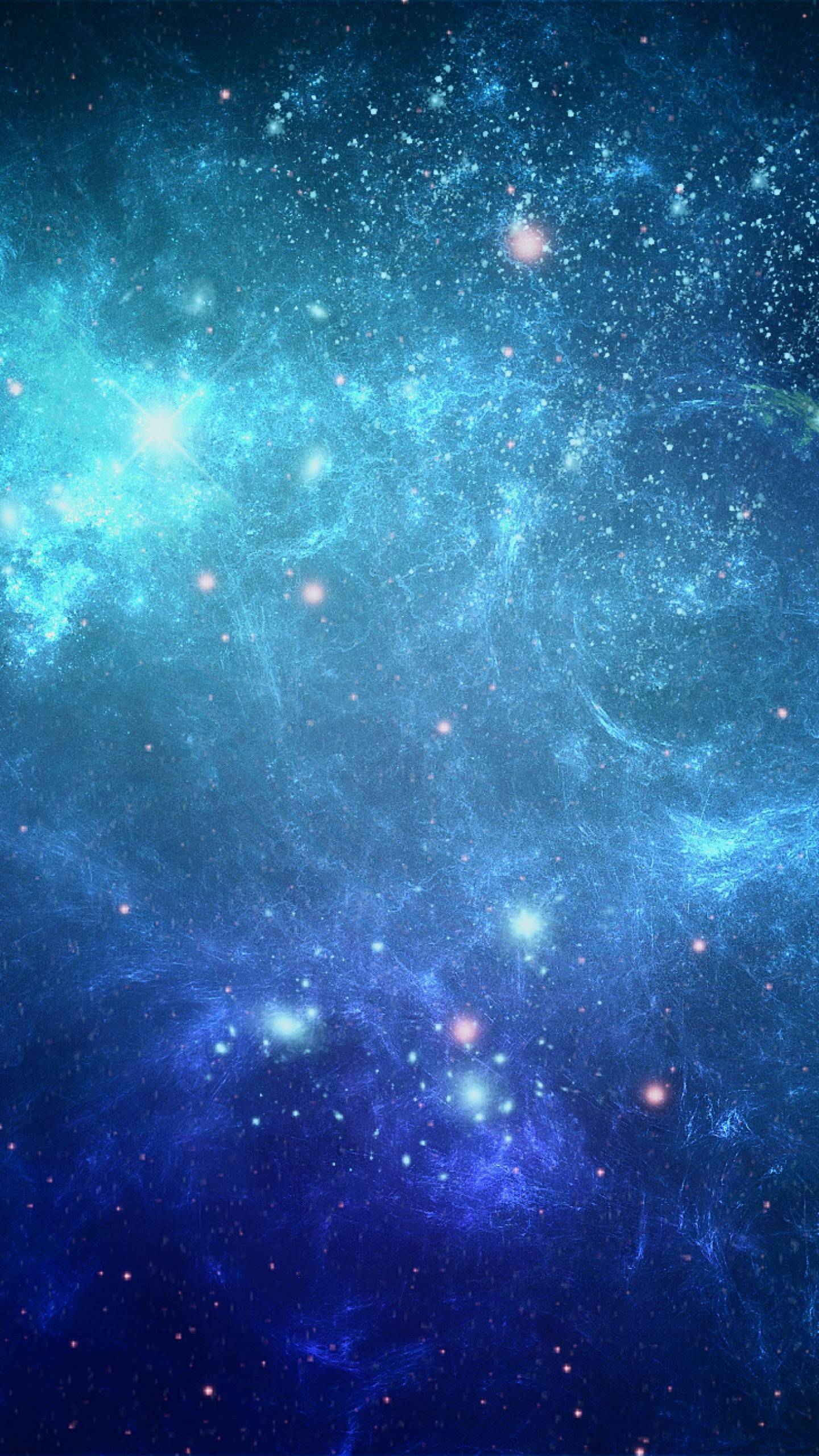 Blue And Green Galaxy Background