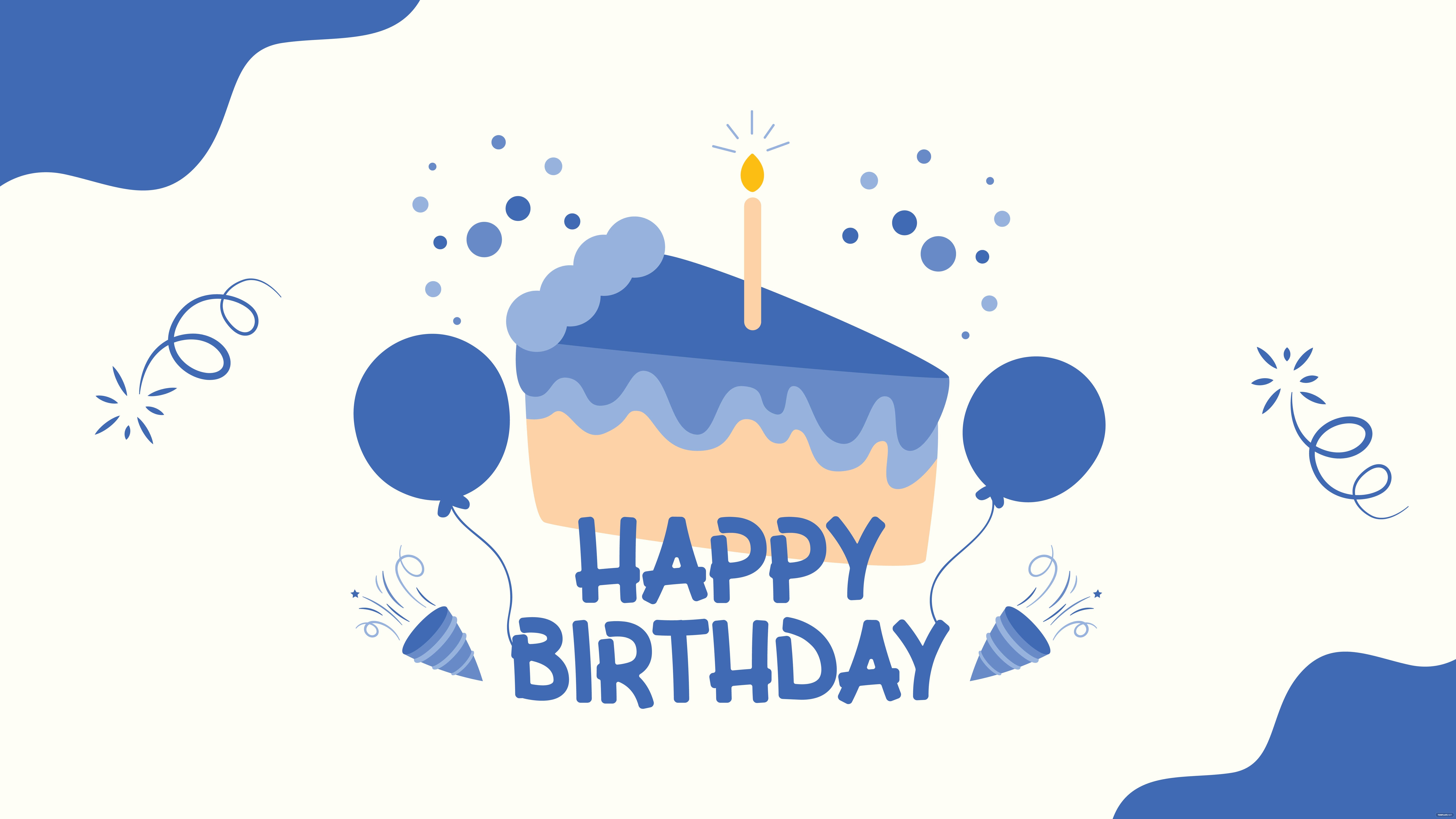 Blue Birthday Background