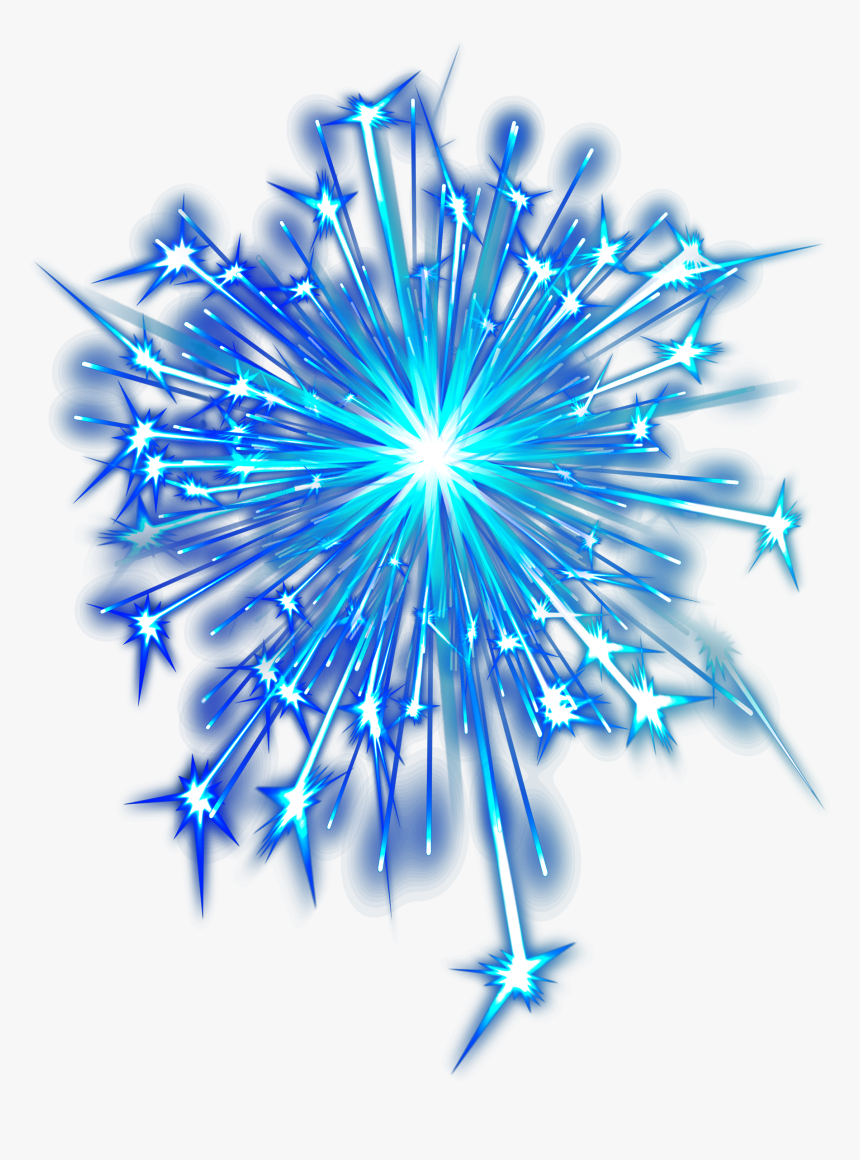 Blue Fireworks Background