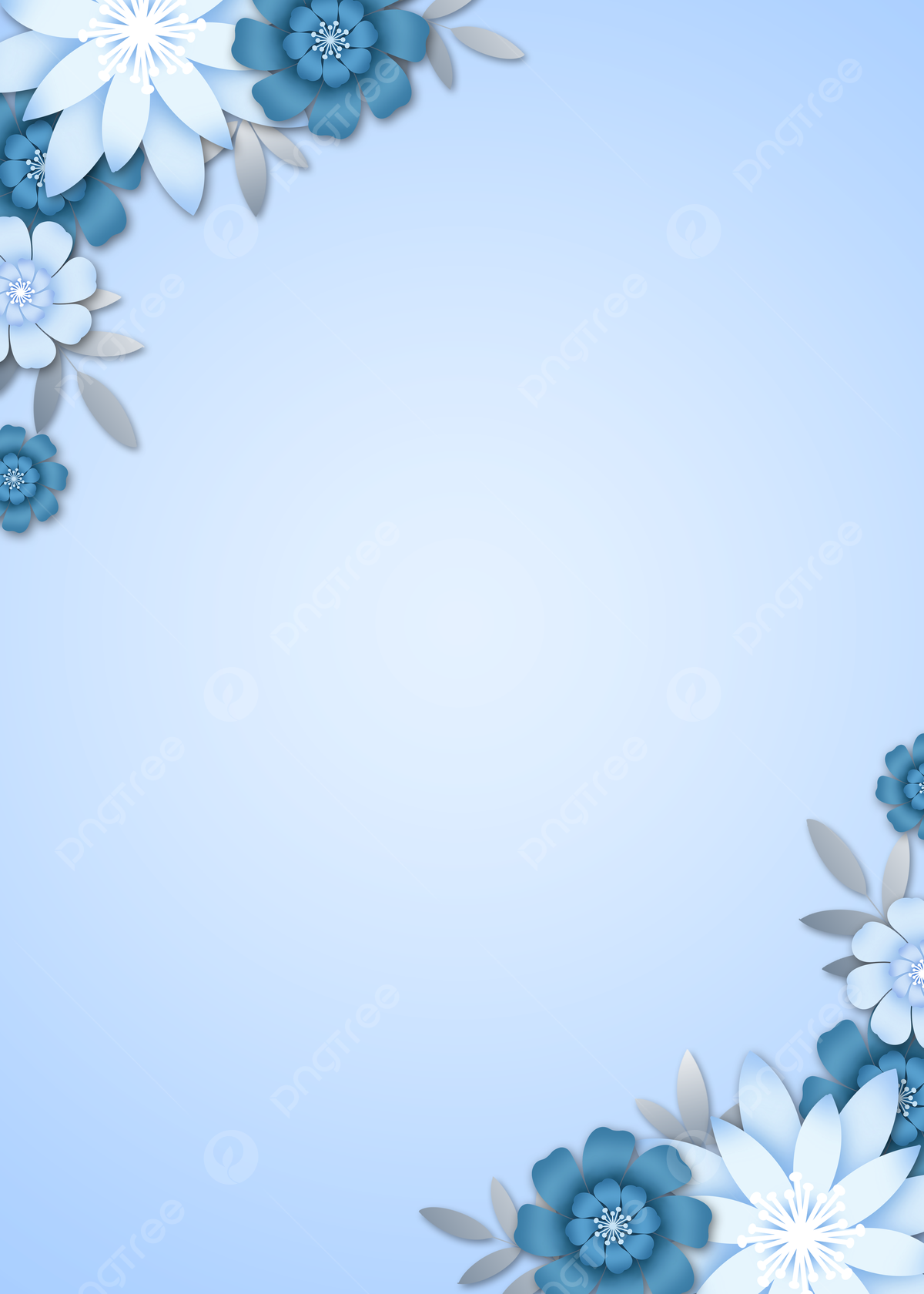 Blue Flowery Background