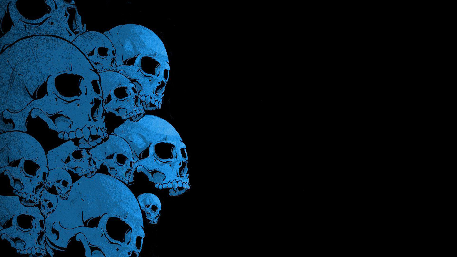 Blue Skull Background