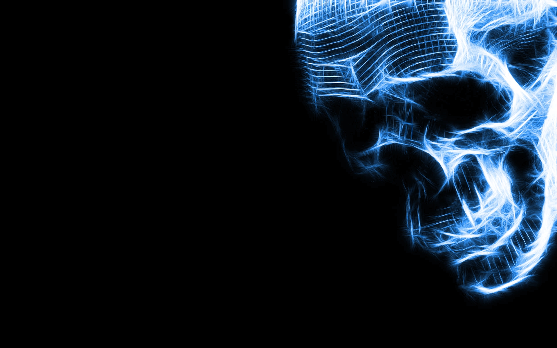 Blue Skull Background