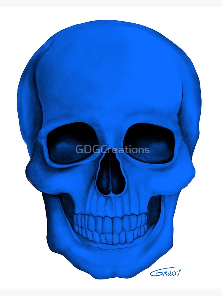 Blue Skull Background