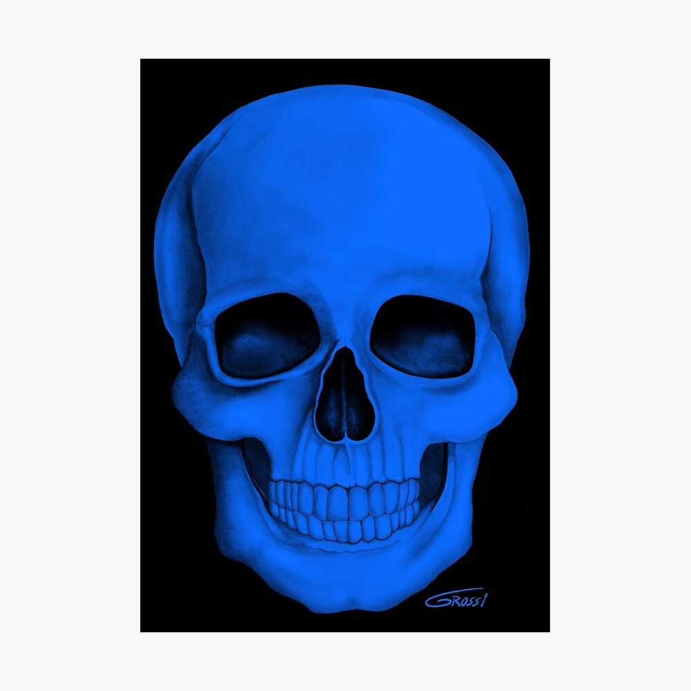 Blue Skull Background