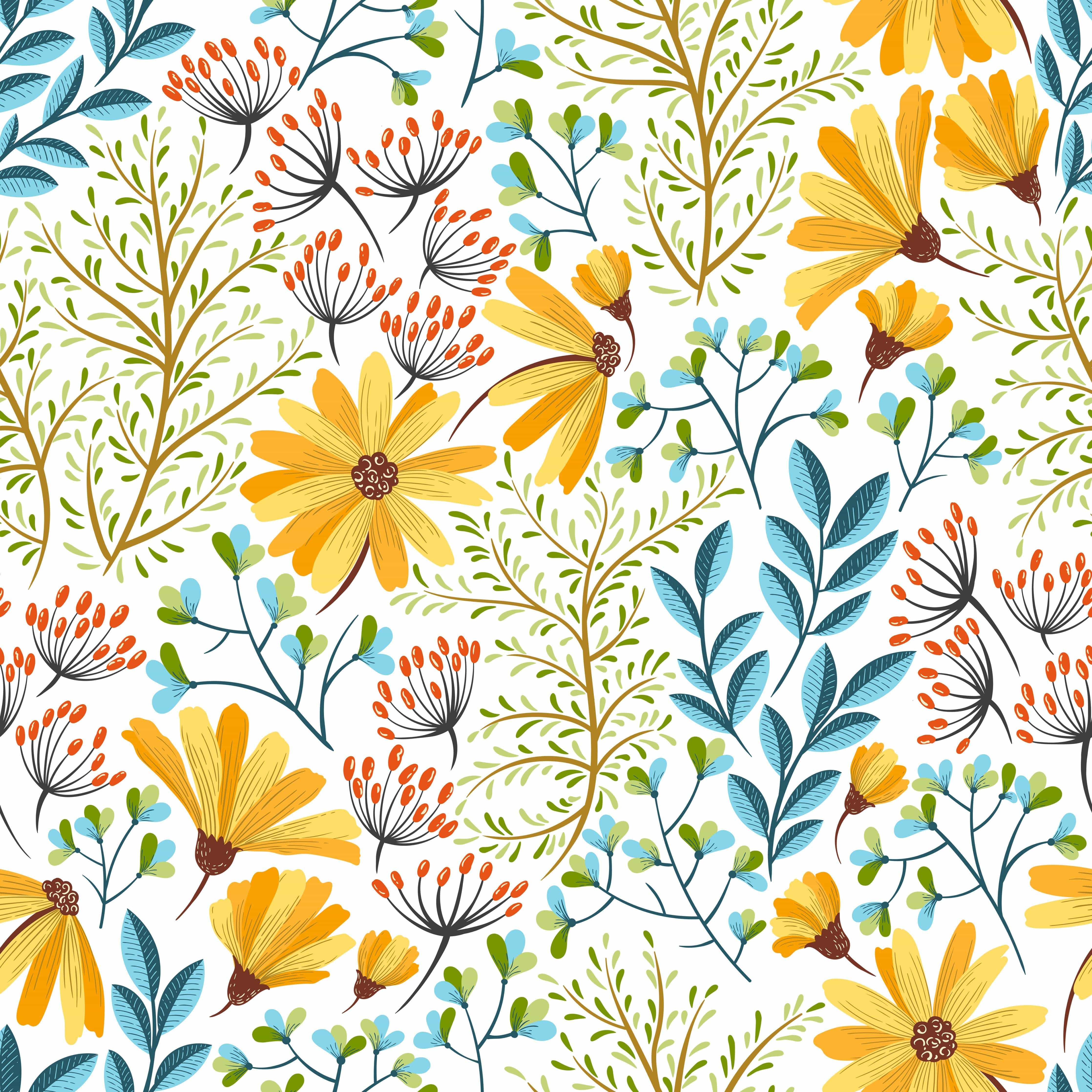 Boho Flowers Background