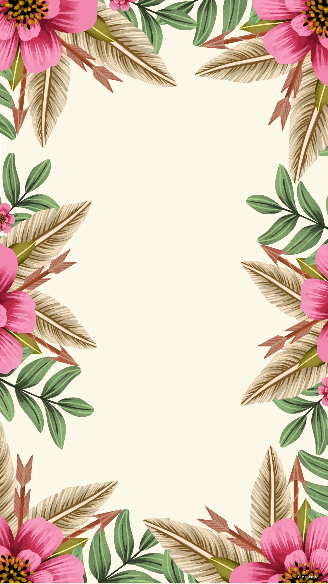 Boho Flowers Background