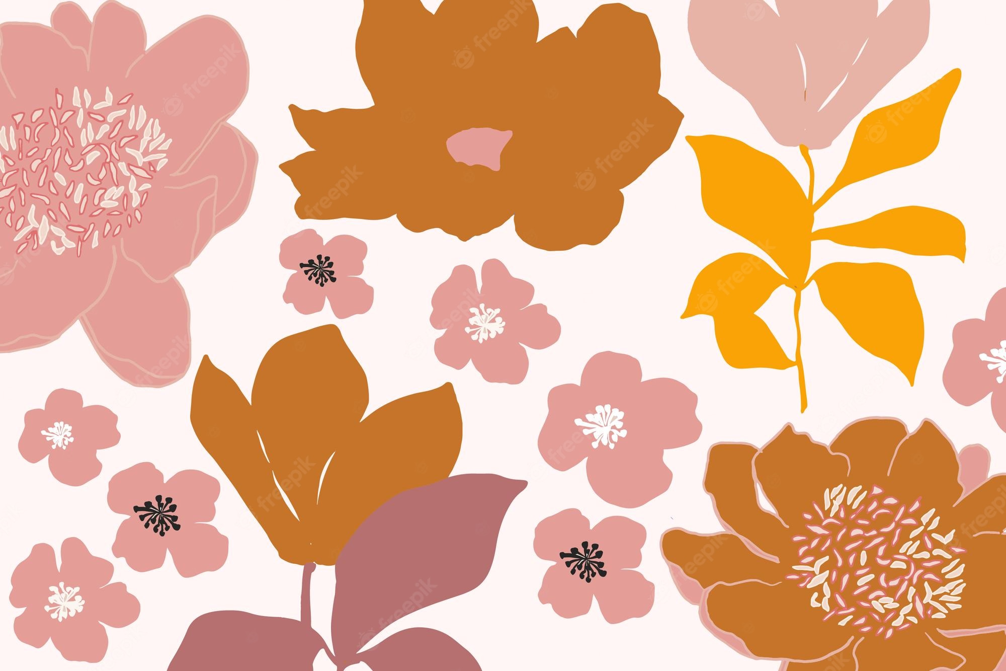 Boho Flowers Background