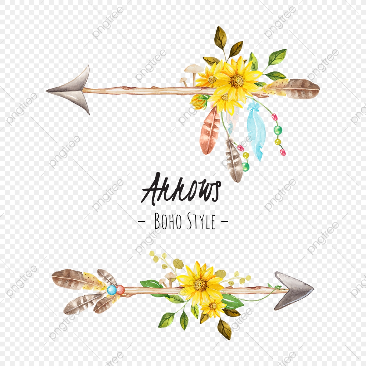 Boho Flowers Background