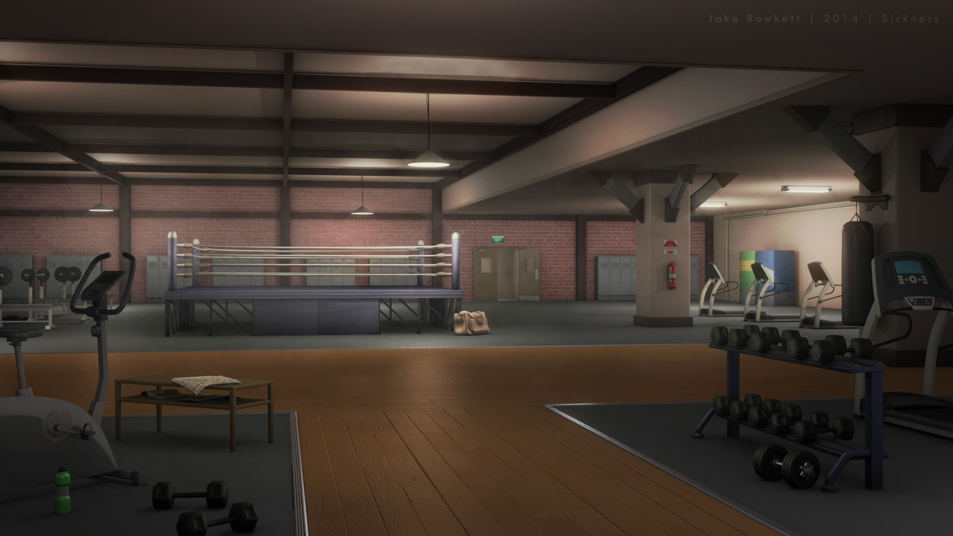 Boxing Gym Background