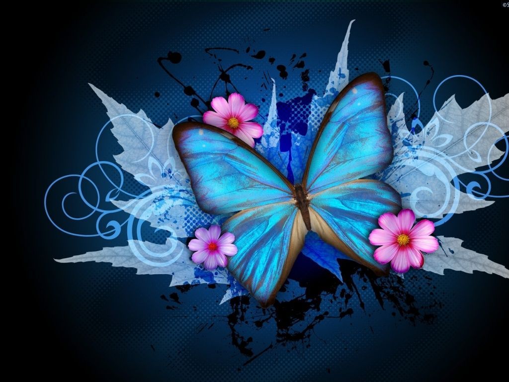 Butterfly Computer Background