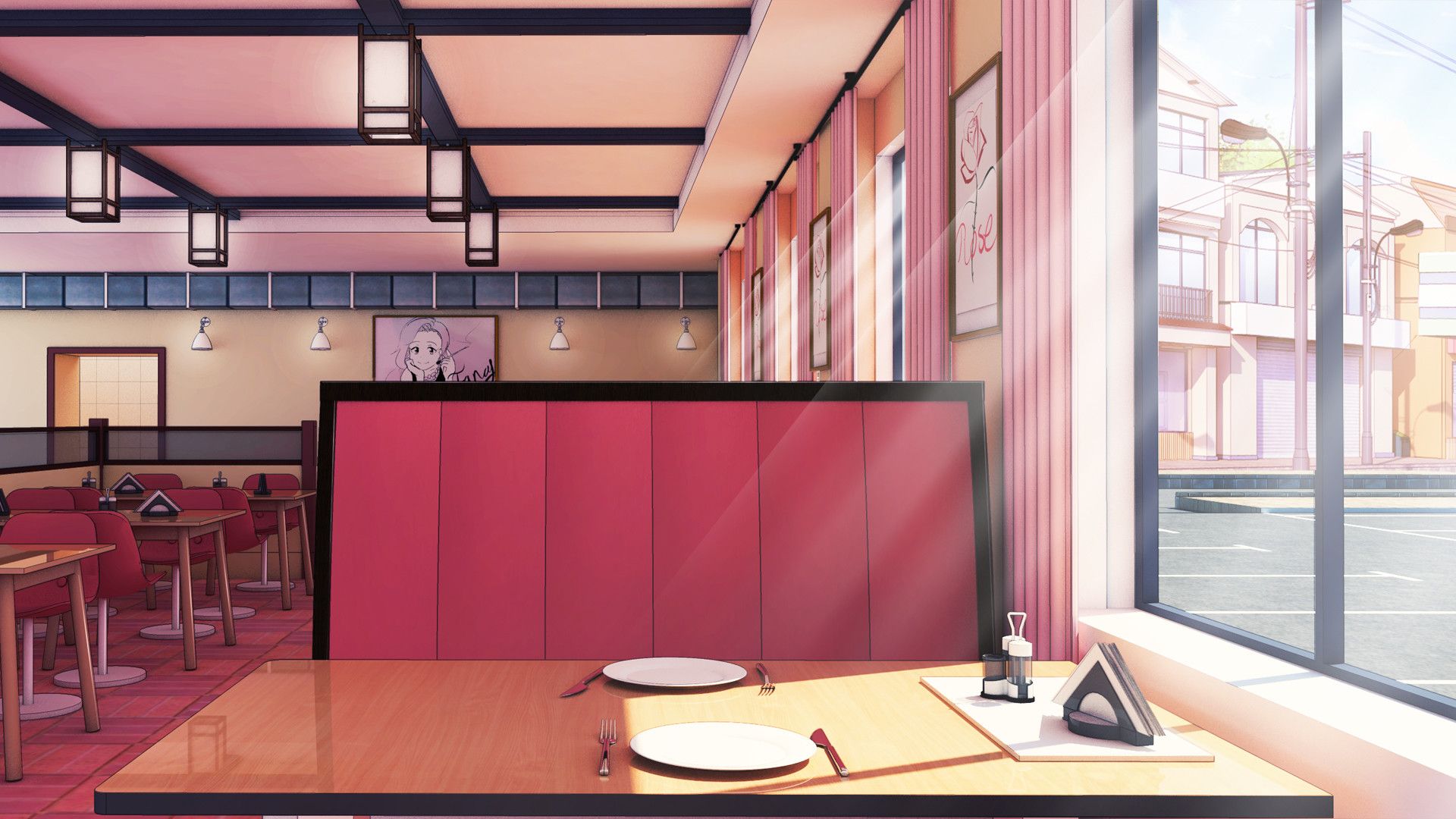 Cafe Anime Background