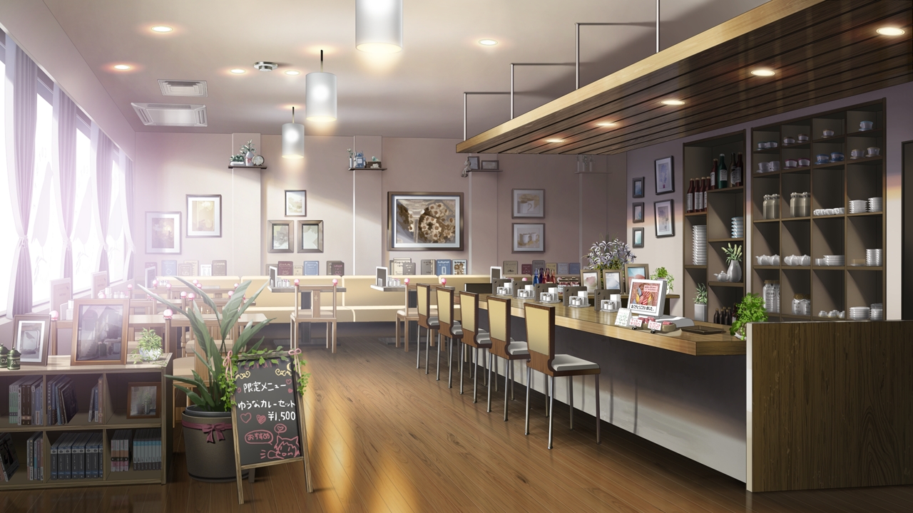 Cafe Anime Background