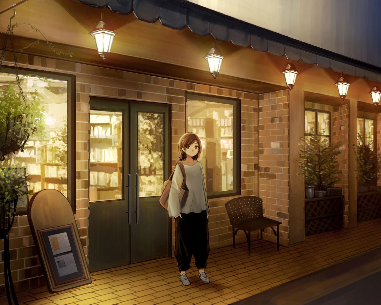 Cafe Anime Background