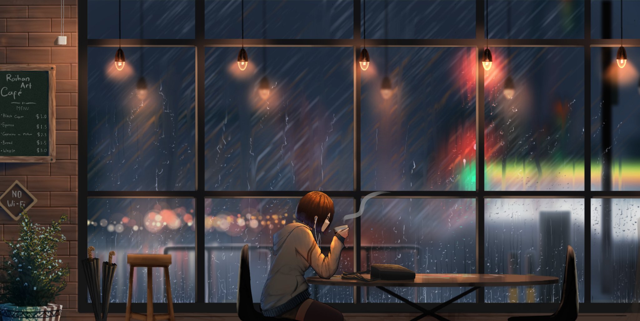 Cafe Anime Background