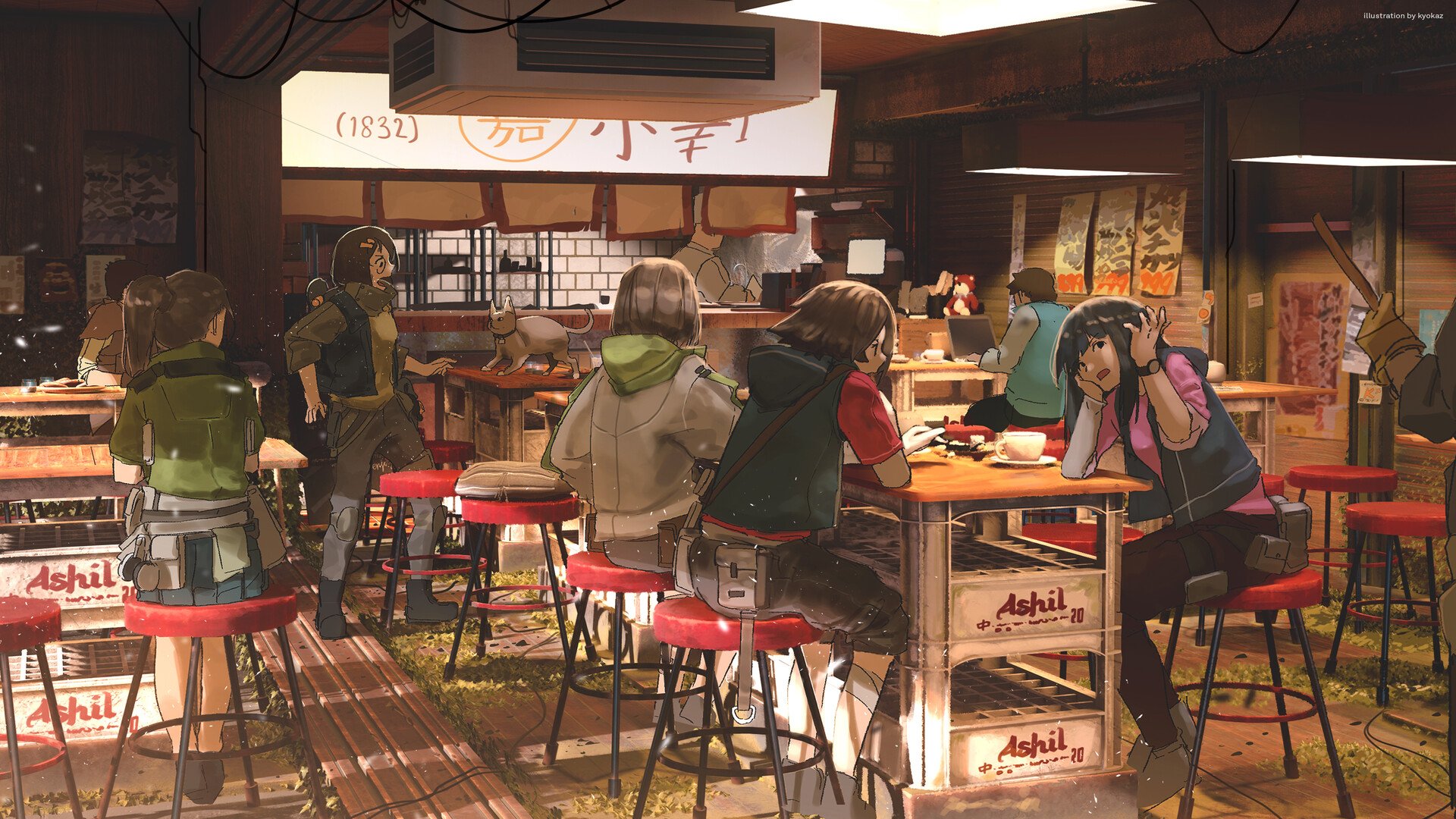 Cafe Anime Background