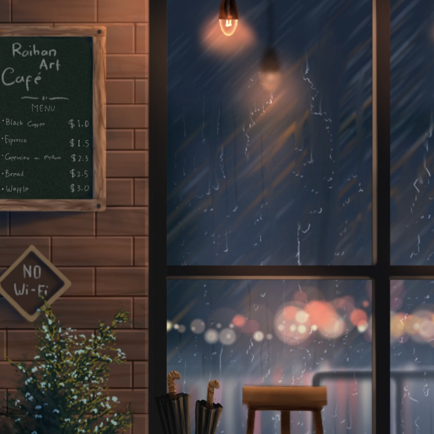 Cafe Anime Background