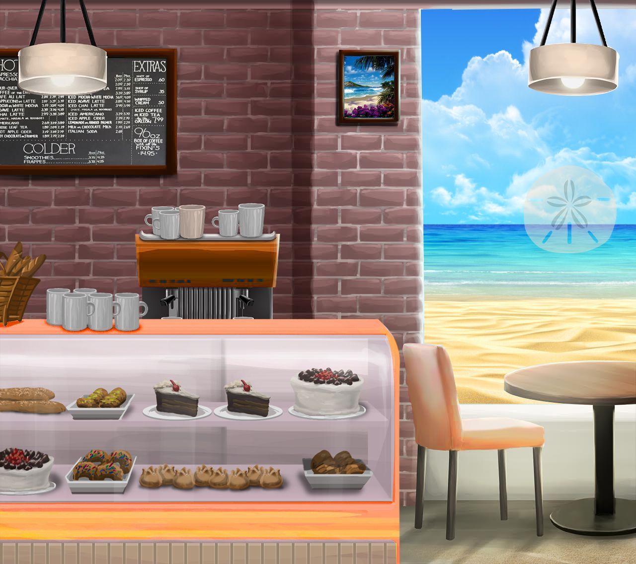 Cafe Anime Background