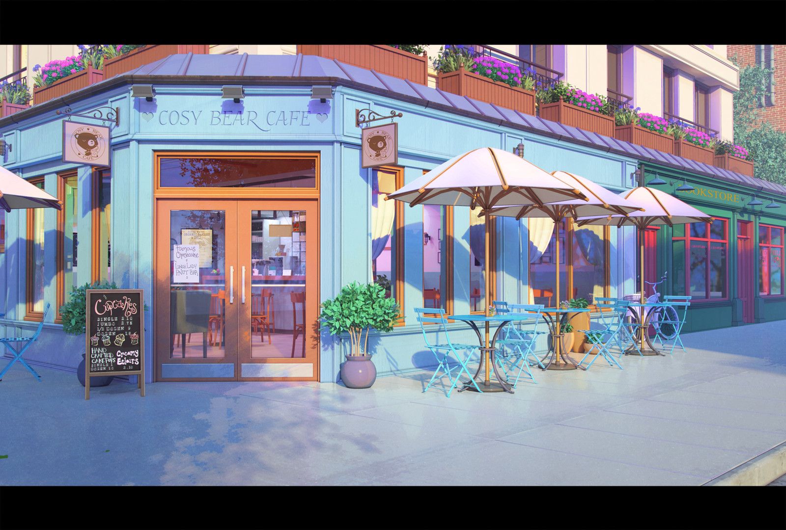 Cafe Anime Background