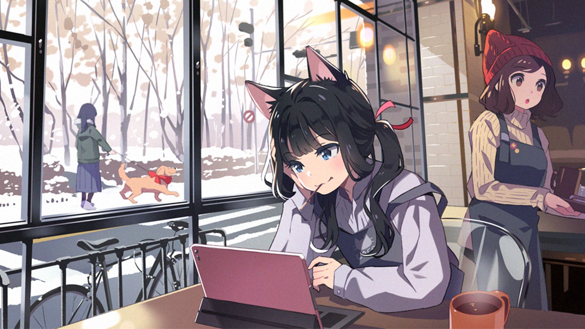 Cafe Anime Background