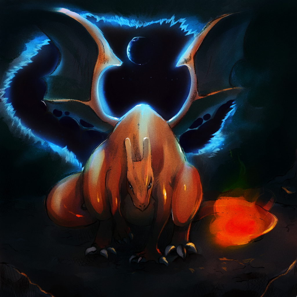 Charizard Black Background