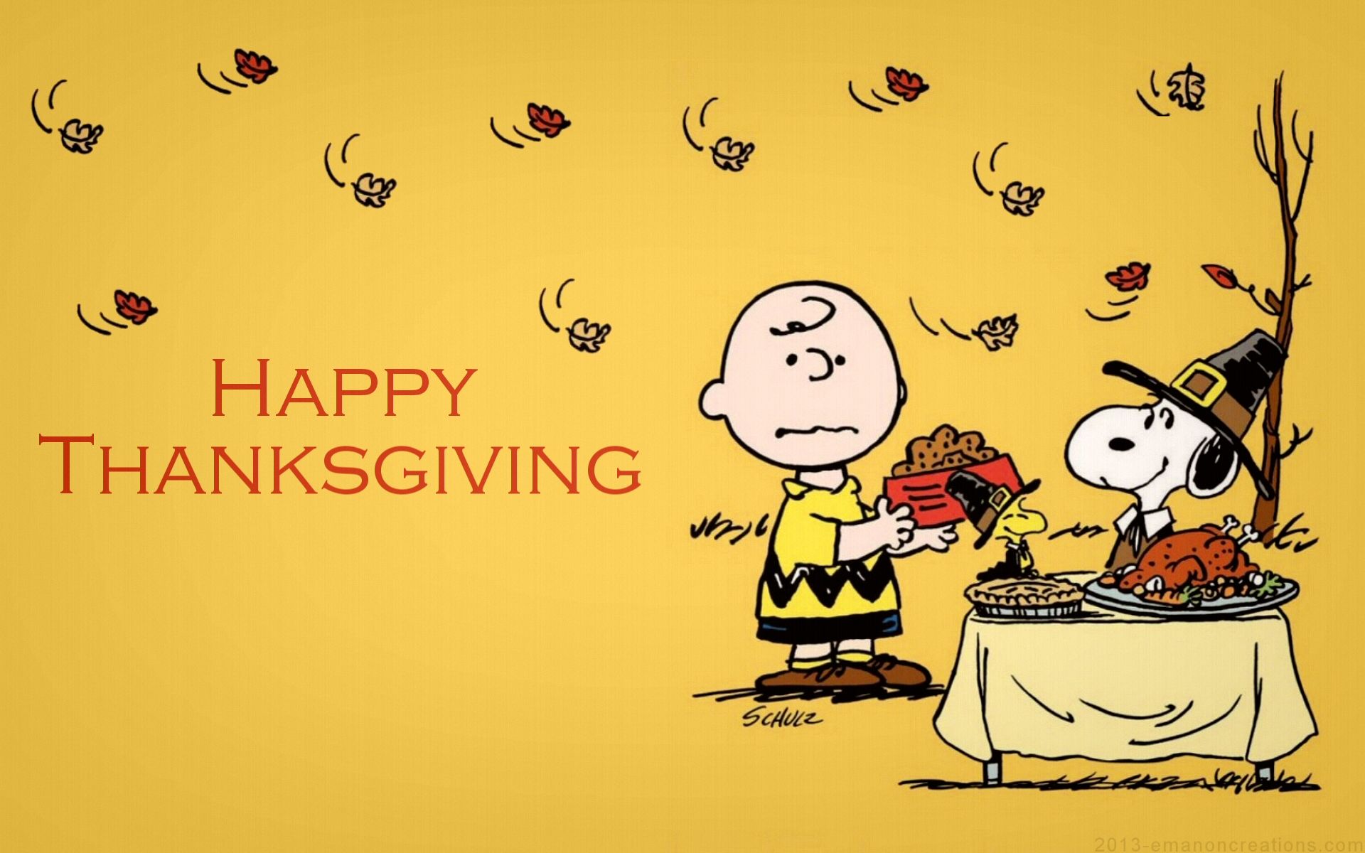 Charlie Brown Thanksgiving Background