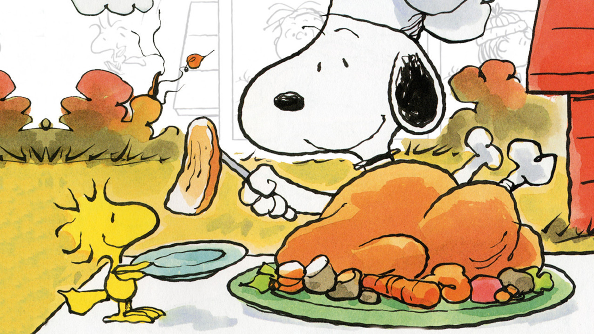 Charlie Brown Thanksgiving Background